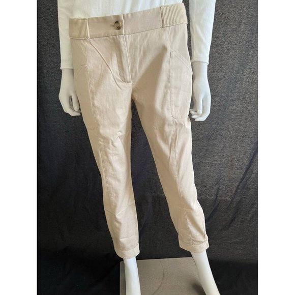 NWT $ 595 Dolce & Gabbana Women's Pants Khaki Beige Capri Pockets Sz IT 40 US 6 - Picture 1 of 9
